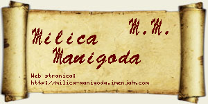 Milica Manigoda vizit kartica